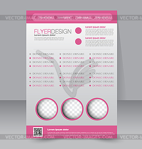 Flyer template. Business brochure. Editable A4 - vector clipart