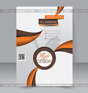 Flyer template. Business brochure. Editable A4 - vector clipart