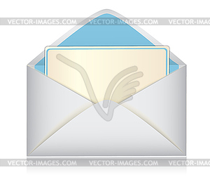 Envelope with a card - vector clipart