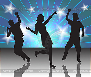 People in a disco - vector EPS clipart