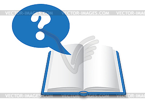 Book and question - vector image