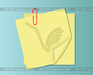 Clip and paper - vector image