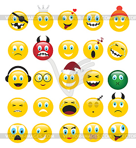 Yellow emotions - stock vector clipart