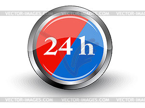 Icon round the clock work - vector image
