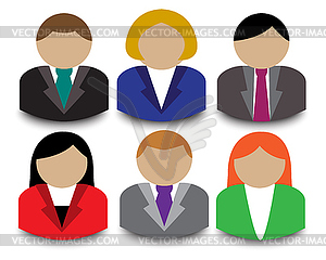 Business people avatars - vector clip art