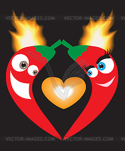 Love peppers - vector clipart