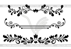 Vintage dividers and borders - vector clip art