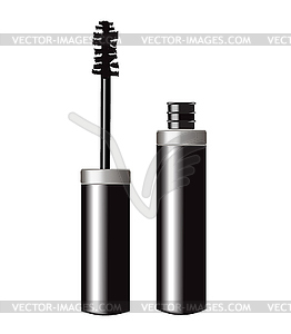 Open tube of mascara - vector image