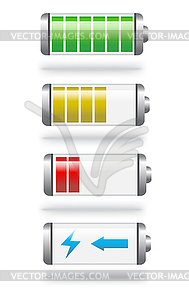 Уровень заряда батареи и заряда - клипарт в формате EPS