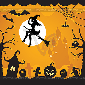 Halloween background.vector illustration - vector clipart