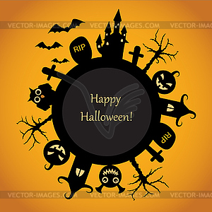 Happy Halloween fun - vector clip art