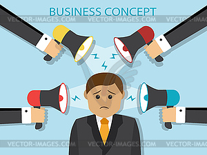 Stressful situations at work - vector image