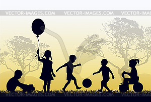 Territory of a happy childhood - vector image