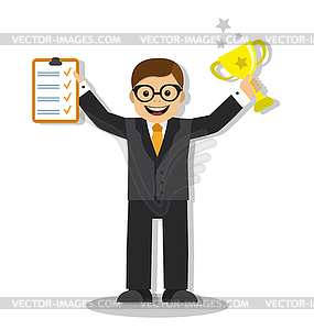 Successful worker - vector EPS clipart