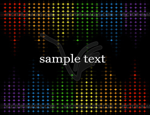 Abstract background with multicolored stars - vector image