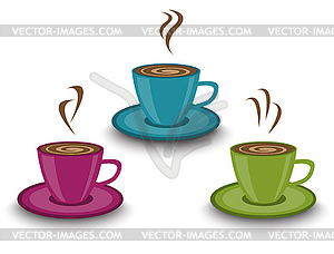 Cup of steaming drink - vector clipart