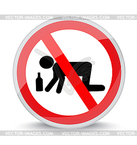 Stop Alcoholism! - vector image