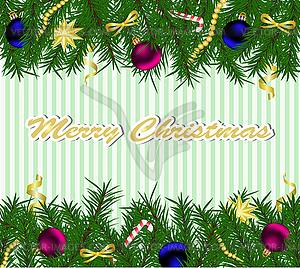 Christmas background with fir tree - vector clipart
