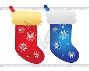 Christmas socks - vector image