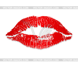 Lip imprint - vector clipart