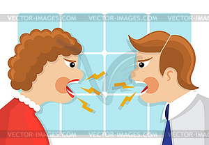 Family quarrel  - vector clip art