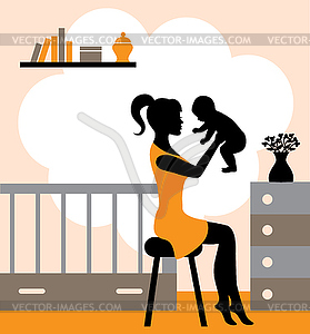 Joys of motherhood - vector image