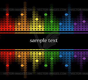 Background with multicolored equalizer - stock vector clipart