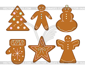 Christmas gingerbread - vector image