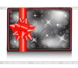 Gift card with a bow - royalty-free vector image