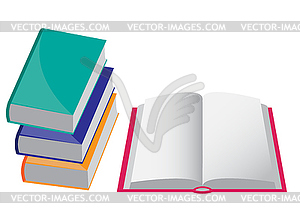 Four books - vector clip art