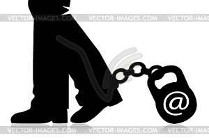 Internet dependence - vector clipart