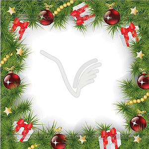 Square Christmas Background - vector clipart / vector image