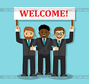 Welcome to our business team - vector clip art