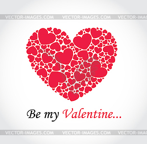 Background with hearts for Valentine's Day - vector clip art