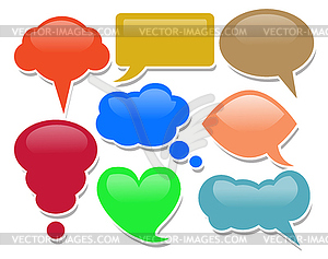 Shiny dialogue bubbles - vector image