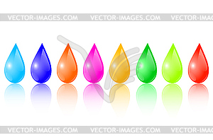 Colored drops - vector clip art