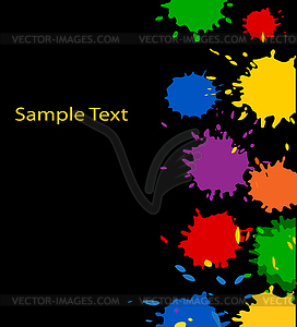 Multicolored paint spots - vector clipart