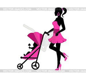 Walk with your child - vector image