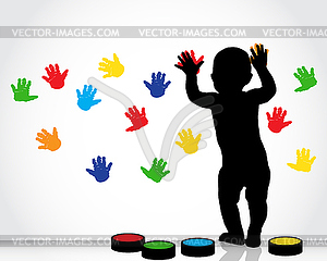 Children's handprint - vector image