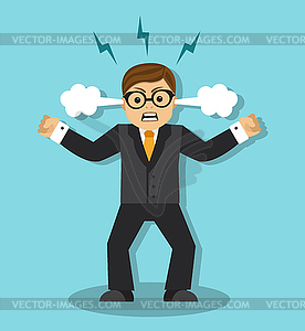 Anger and irritation at work - vector clipart