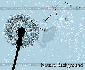 Background with dandelion - vector clipart