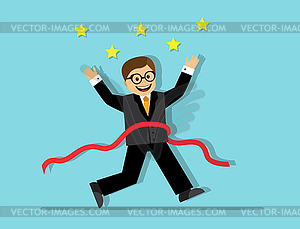 Winner in business - royalty-free vector clipart