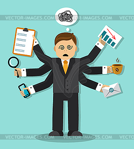 Burnout at work - vector image