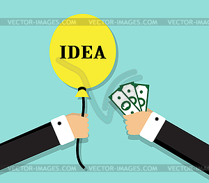 Profitable exchange business - vector image