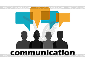 Communication between people - vector clipart