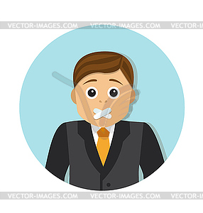 Do not talk too much - vector clip art