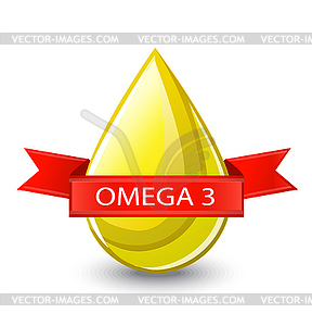 Useful acid omega 3 - vector image