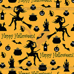 Seamless halloween background - vector clip art