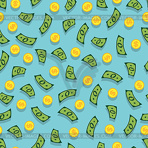 Seamless background with money - vector clip art