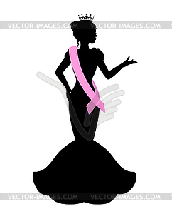 Silhouette of a beauty queen - vector clipart